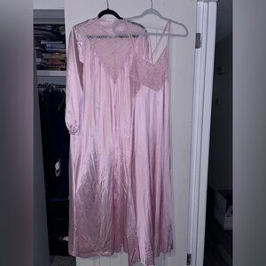 VTG Jolie Two Nightgown Slip Dress w Robe M EUC #70